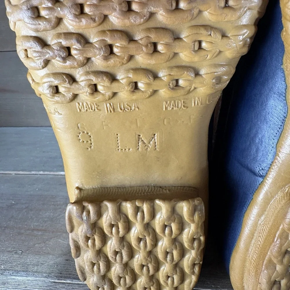 vintage ll bean duck boots womens size 9 shoes brown blue hunting winter rain